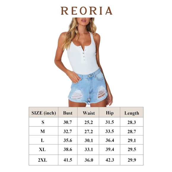 REORIA Scoop Neck Racerback Button Down Bodysuit - Picture 4 of 7